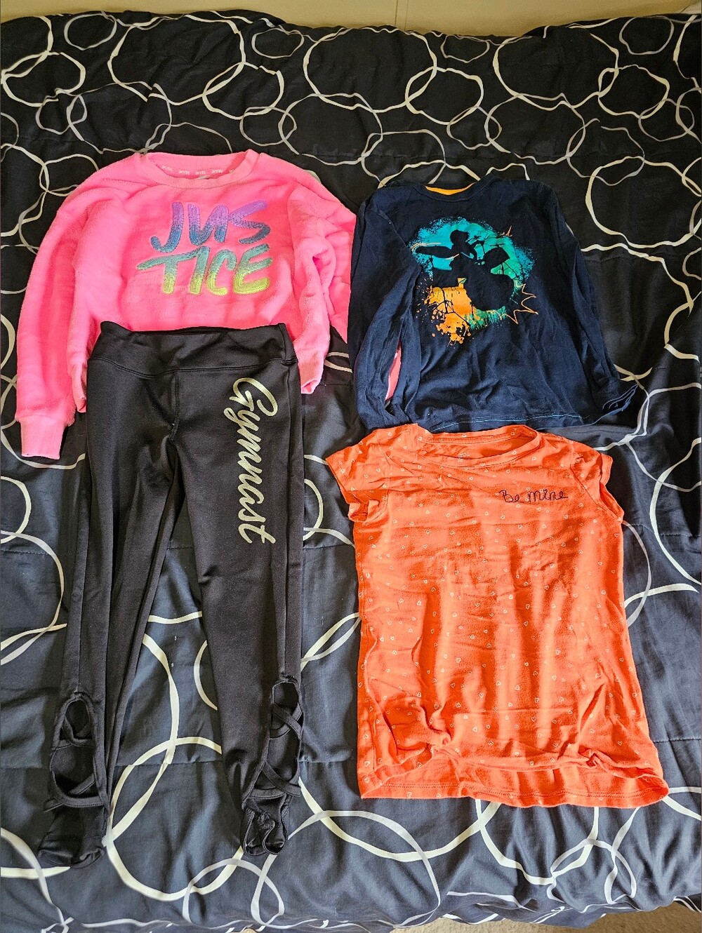 Girl's 4 pc Clothes Bundle - Size M Medium 8/10 Mixed Lot - Justice, Circo, Dip